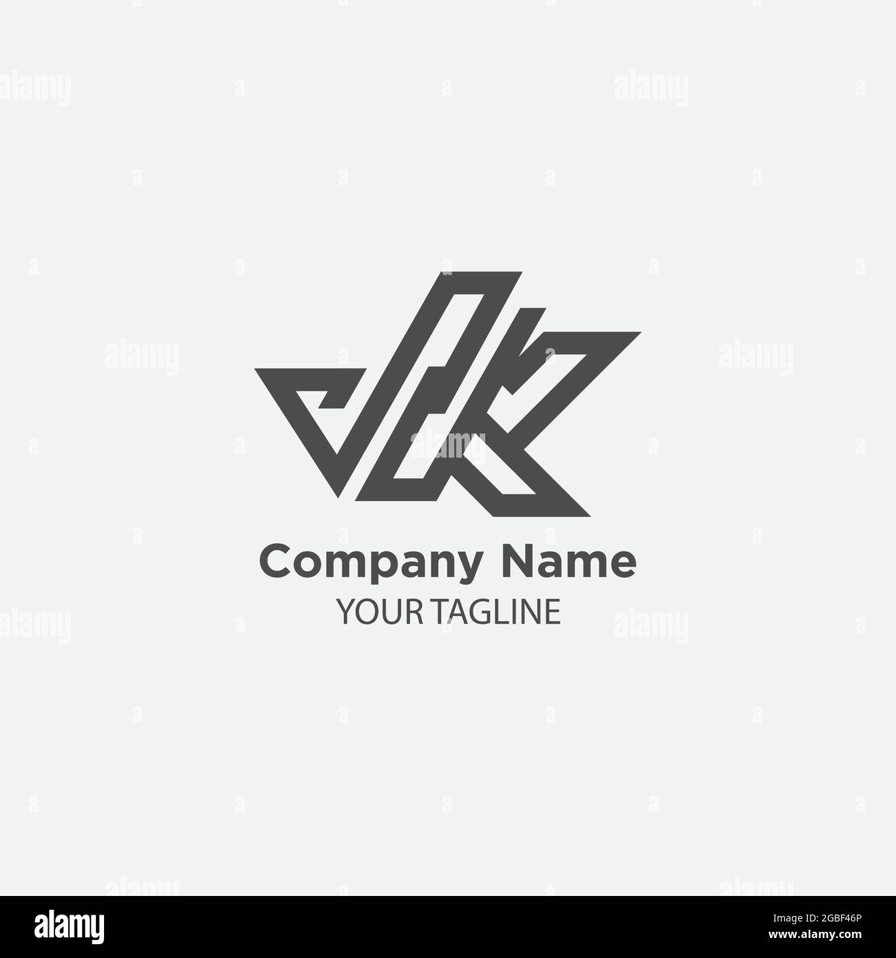 Anfangsbuchstabe JK Immobilien-Logo-Vorlage, abstrakte Vektor-Logo-Monogramm-Vorlage.EPS 10 Stock Vektor