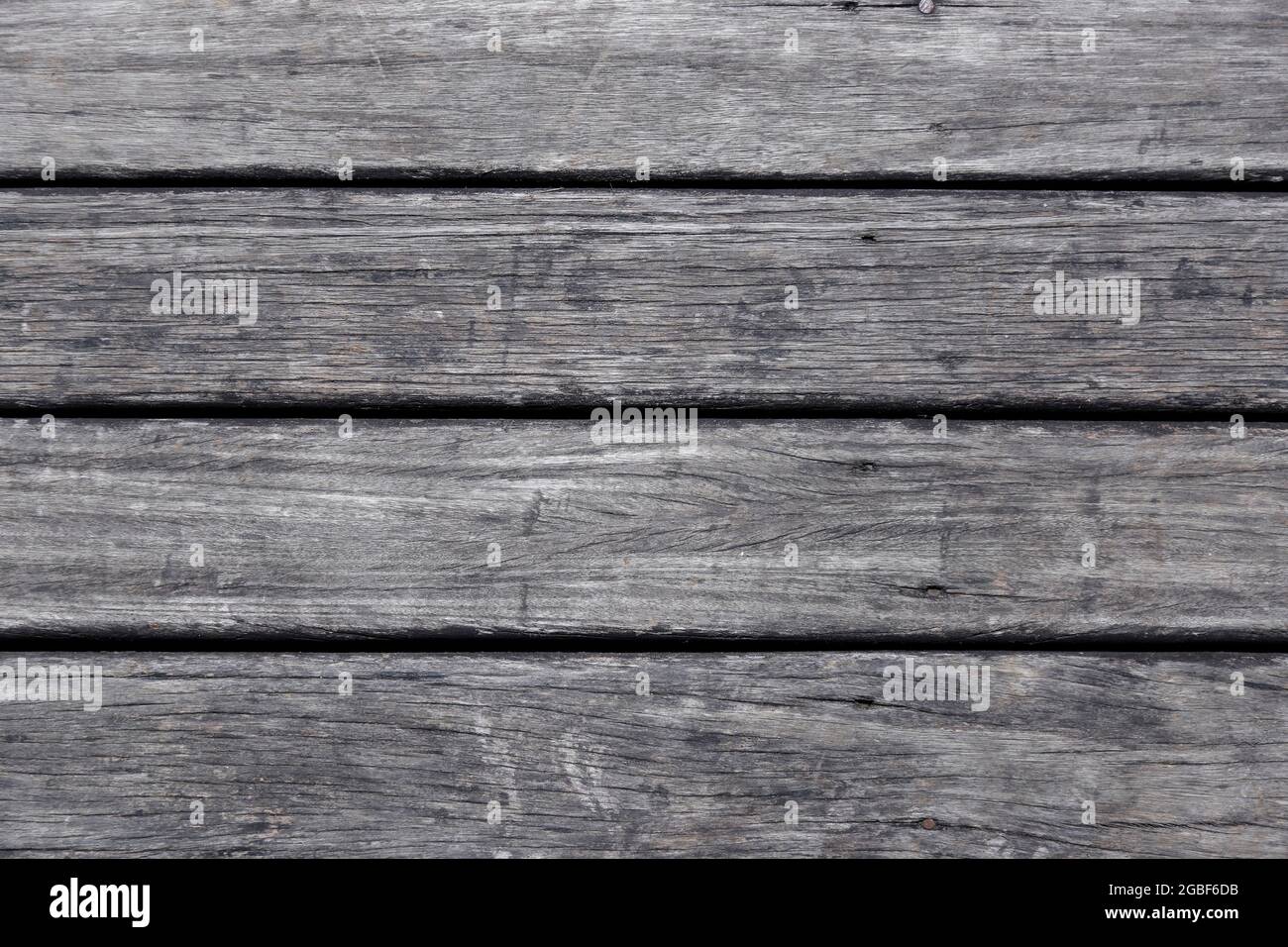 Muster Holz - gealterte Holzstruktur mit horizontalen Linien gestapelt Stockfoto