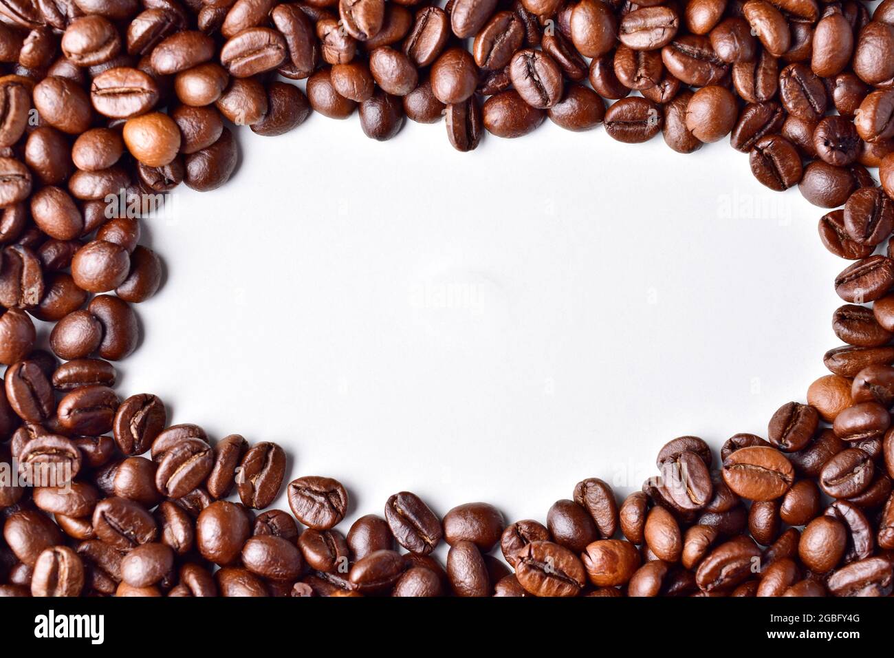 Rahmen Für Geröstete Kaffeebohnen Stockfoto