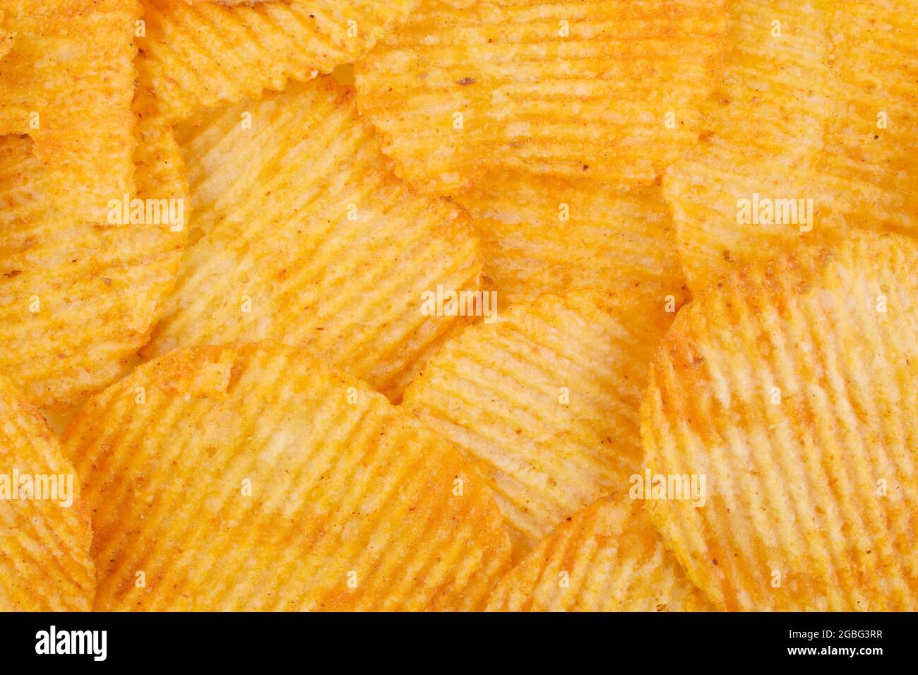 Draufsicht Auf Die Textur Der Kartoffelchips Stockfoto