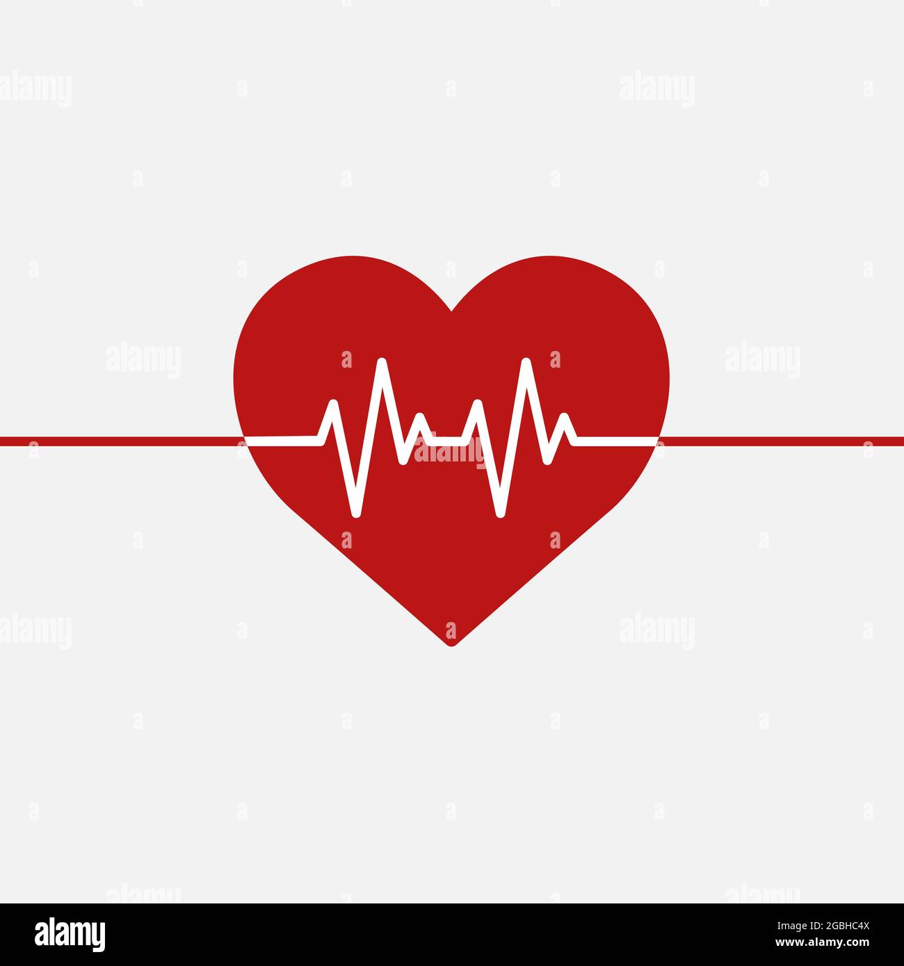 Rote Medizinische Herzschlag Linie Vektor Herz Form Grafik In Gesundheit Wohltatigkeitskonzept Stock Vektorgrafik Alamy