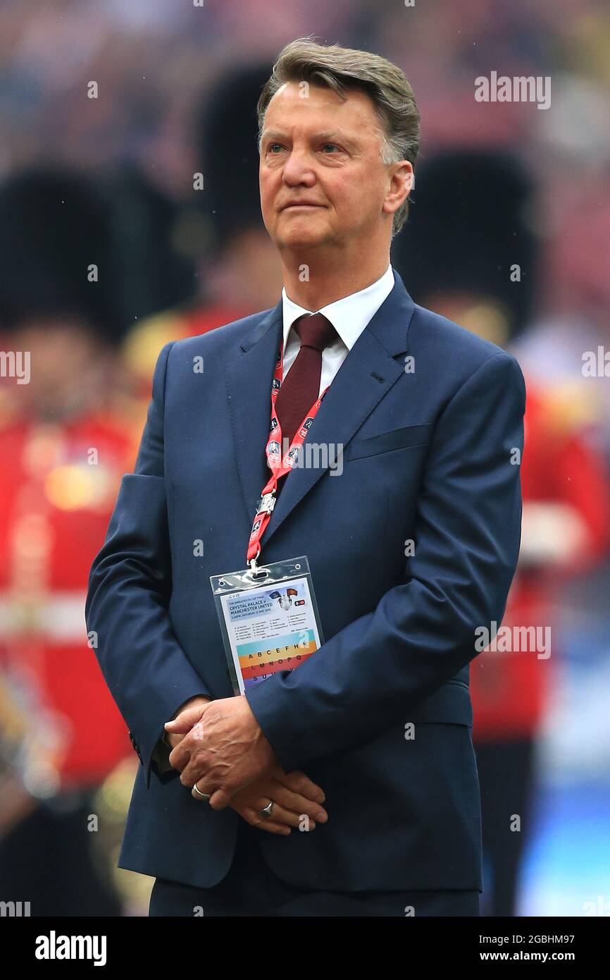 Aktenfoto vom 21-05-2016 von Louis van Gaal, der zum dritten Mal zum Trainer der Niederlande ernannt wurde. Der ehemalige Chef von Manchester United hat sich mit dem Königlich Niederländischen Fußballverband (KNVB) zur WM 2022 in Katar verständigt. Ausgabedatum: Mittwoch, 4. August 2021. Stockfoto