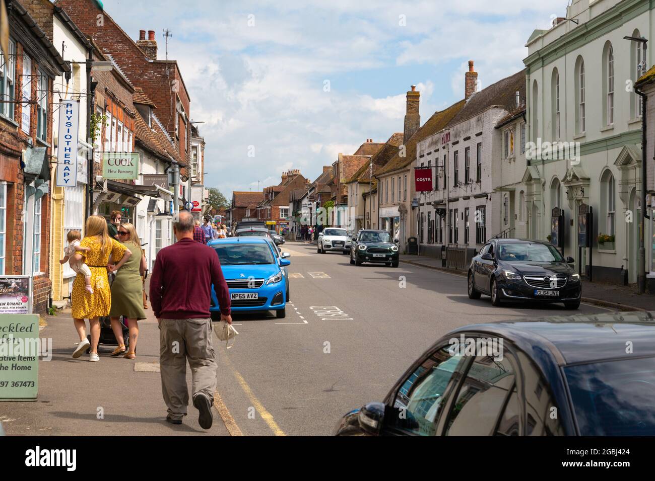 New Romney High Street, Kent, großbritannien Stockfoto