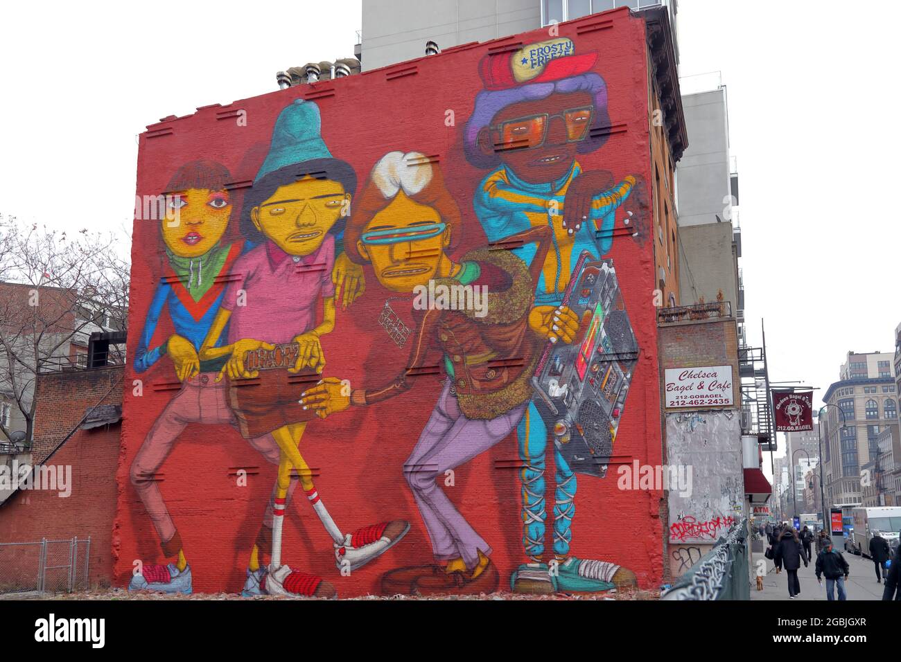 Geographie / Reisen, USA, New York, New York City, Graffiti in 14th Street, Greenvich, ZUSÄTZLICHE-RIGHTS-CLEARANCE-INFO-NOT-AVAILABLE Stockfoto