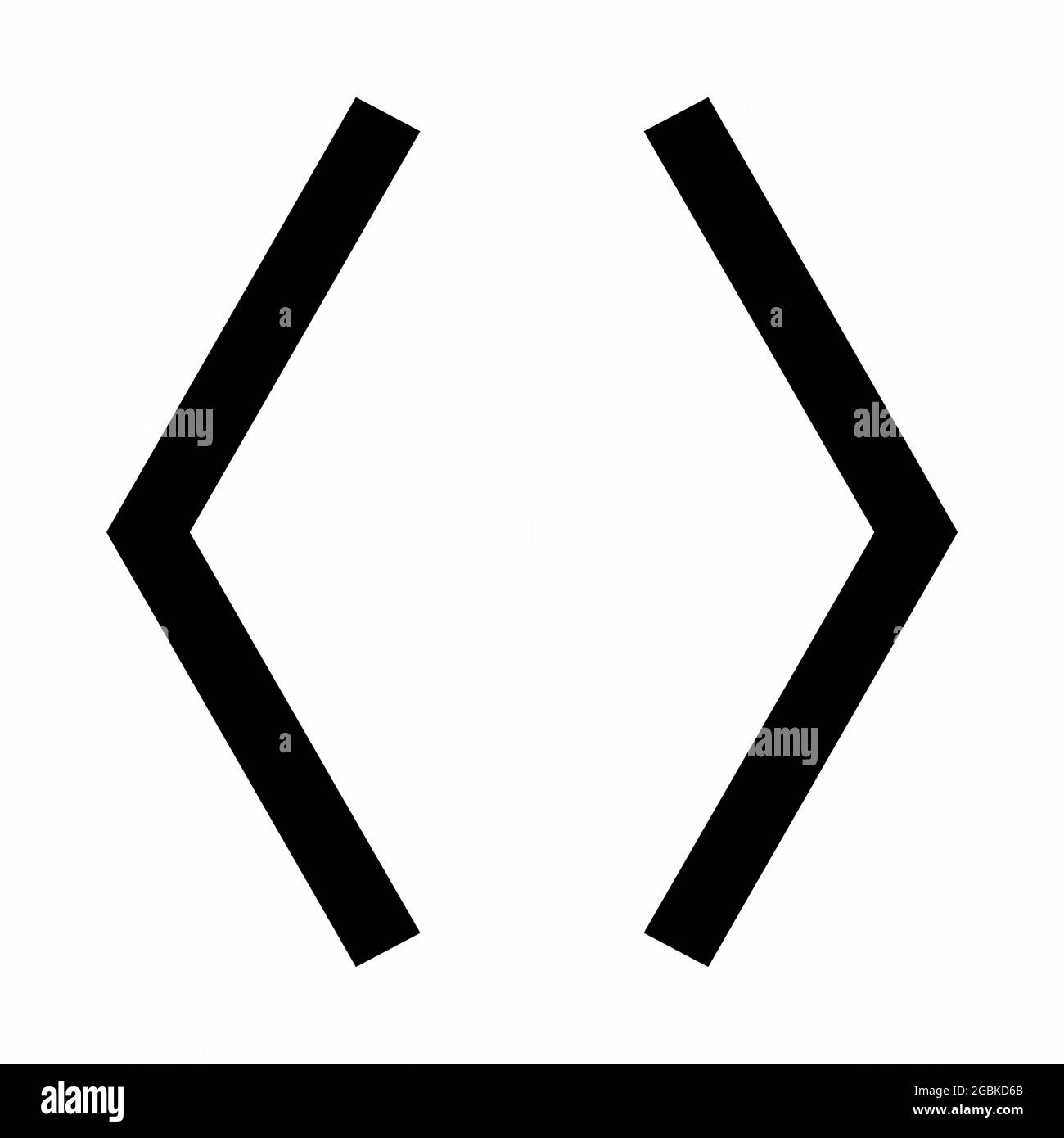Eckige Klammern sind auf weißem Hintergrund isoliert Stock Vektor