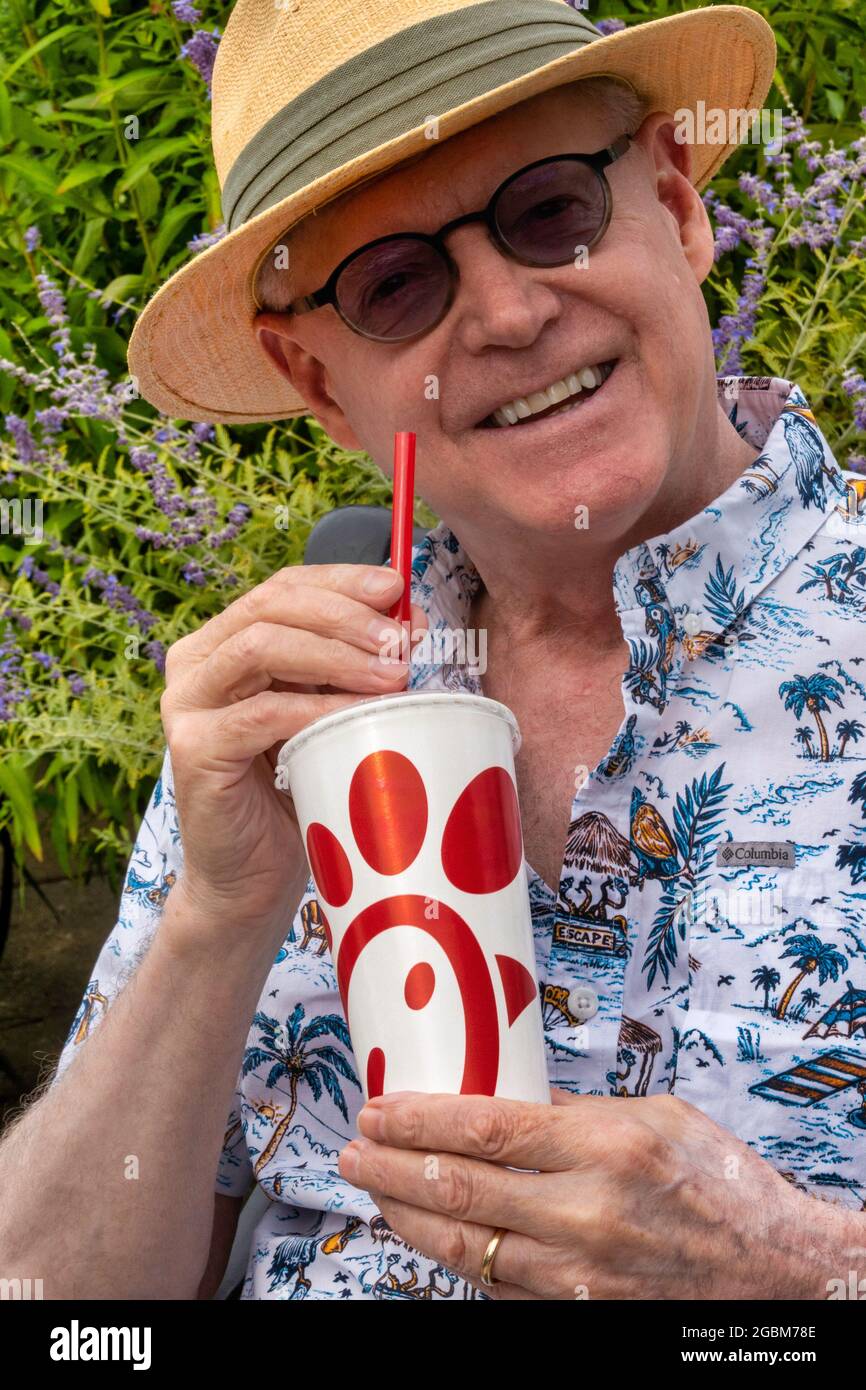 Chick-fil-A ist ein beliebtes amerikanisches Fast-Food-Chicken-Restaurant in den Vereinigten Staaten Stockfoto