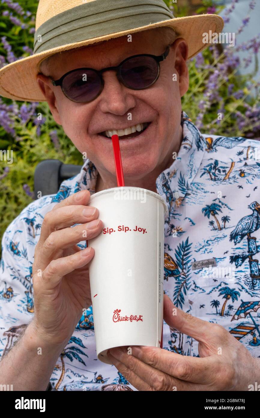 Chick-fil-A ist ein beliebtes amerikanisches Fast-Food-Chicken-Restaurant in den Vereinigten Staaten Stockfoto