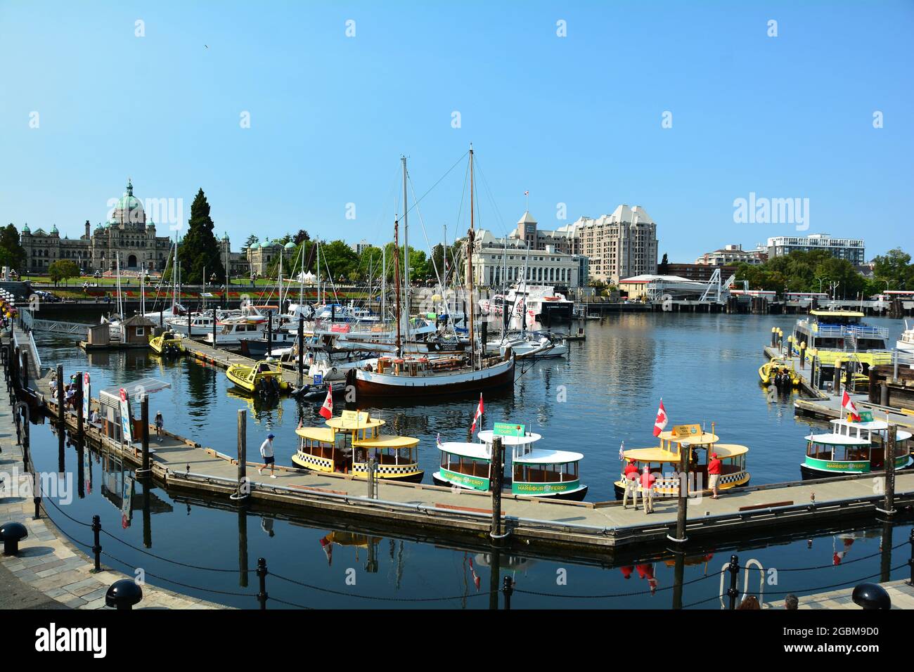 Weltberühmter Innenhafen in Victoria BC, Kanada. Stockfoto