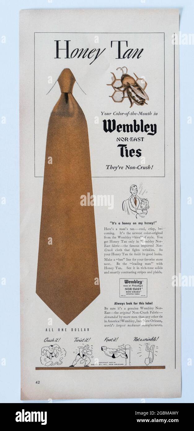 Anzeige des Vintage Life Magazine, Ausgabe Juli 6, 1942, USA Stockfoto