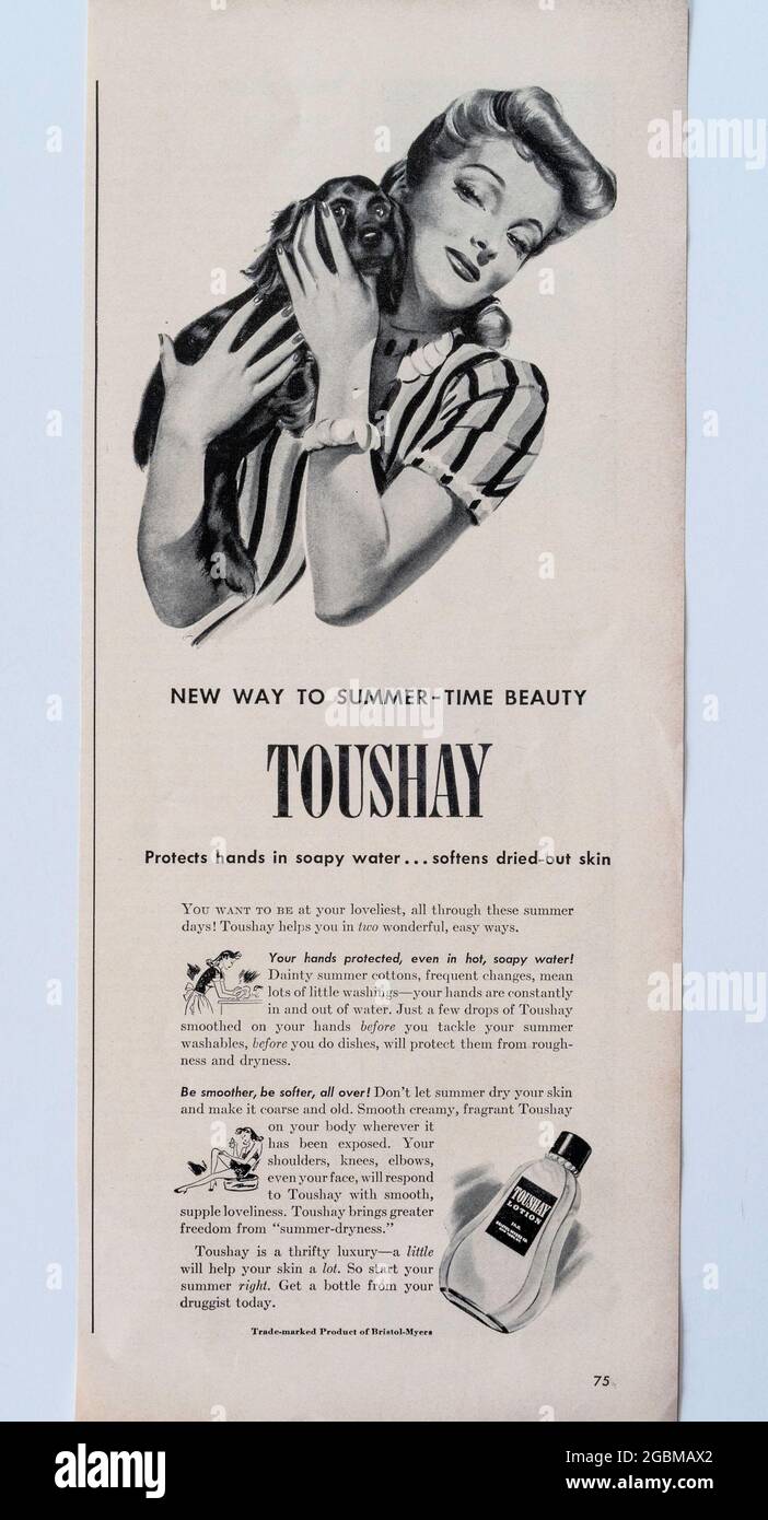 Anzeige des Vintage Life Magazine, Ausgabe Juli 6, 1942, USA Stockfoto