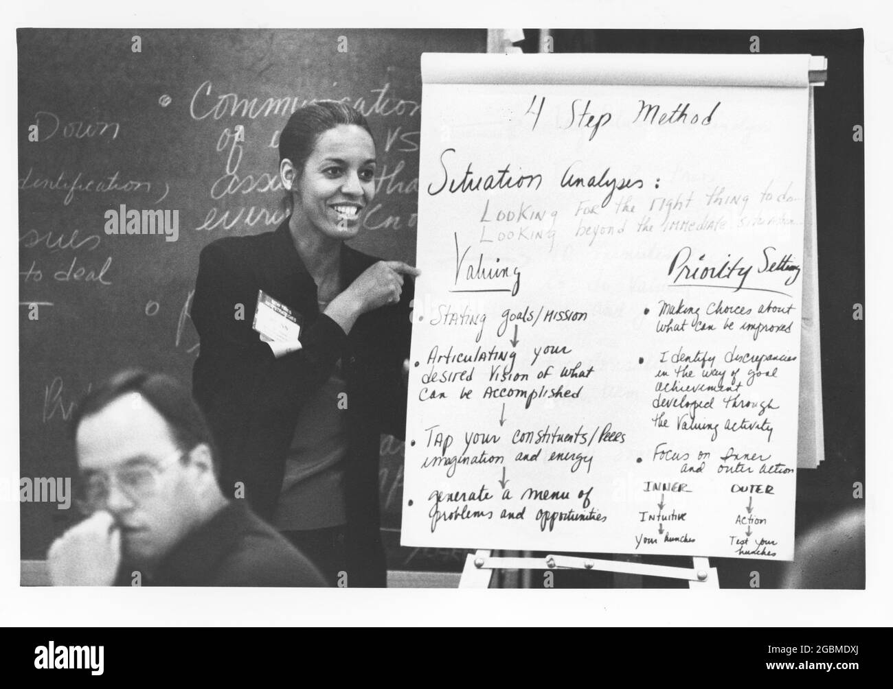 Austin Texas USA, um 1993: Schwarze Sprecherin präsentiert sich auf der Management-Konferenz für Mitglieder der Texas Municipal League. HERR er-0009 ©Bob Daemmrich Stockfoto