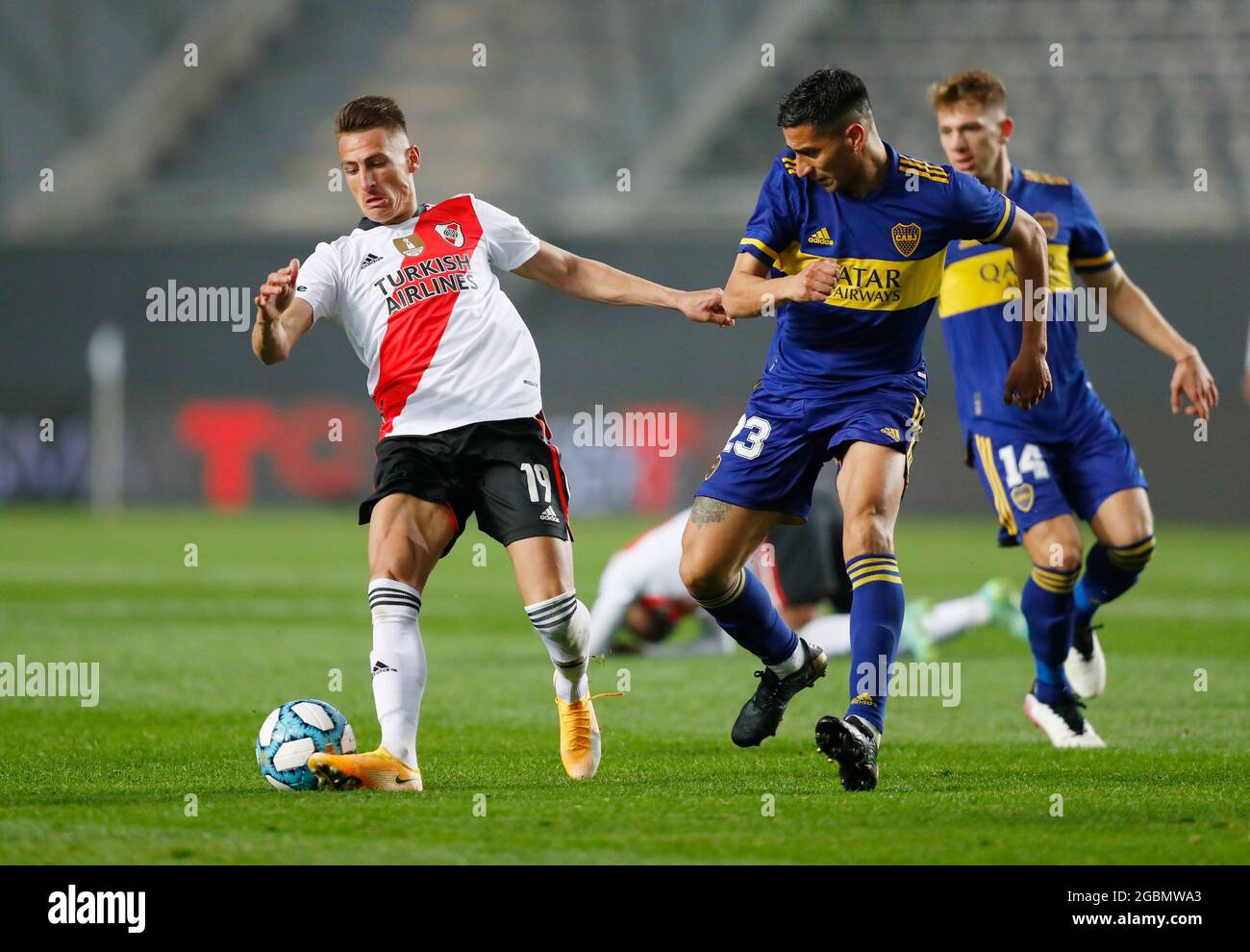 Fußball - Copa Argentinien - Runde von 16 - Boca Juniors V River Plate -  Estadio Ciudad de la Plata, Buenos Aires, Argentinien - 4. August 2021  River Plate's Braian Romero in