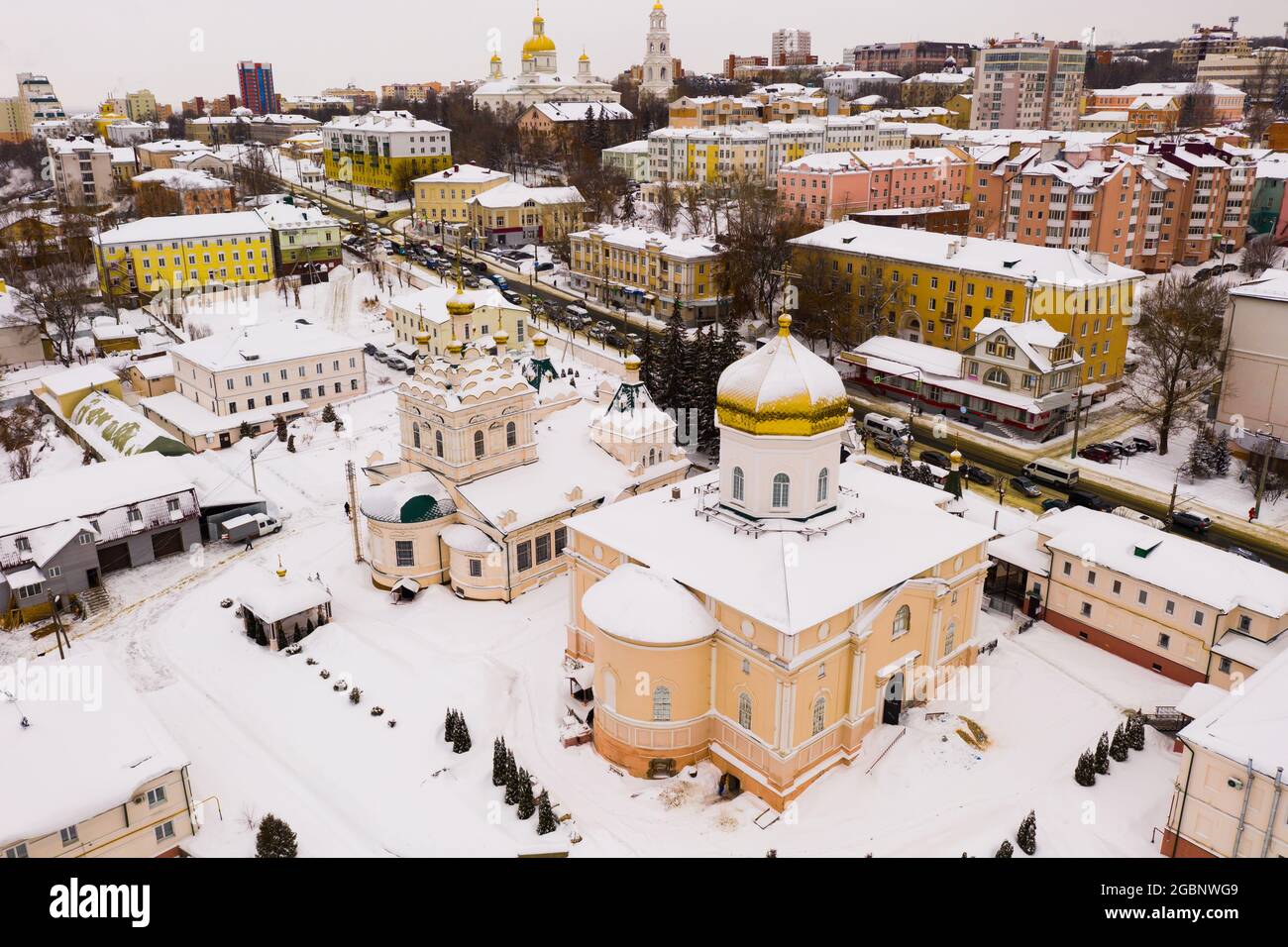 Penza City. Kloster Der Heiligen Dreifaltigkeit. Blick von oben Stockfoto