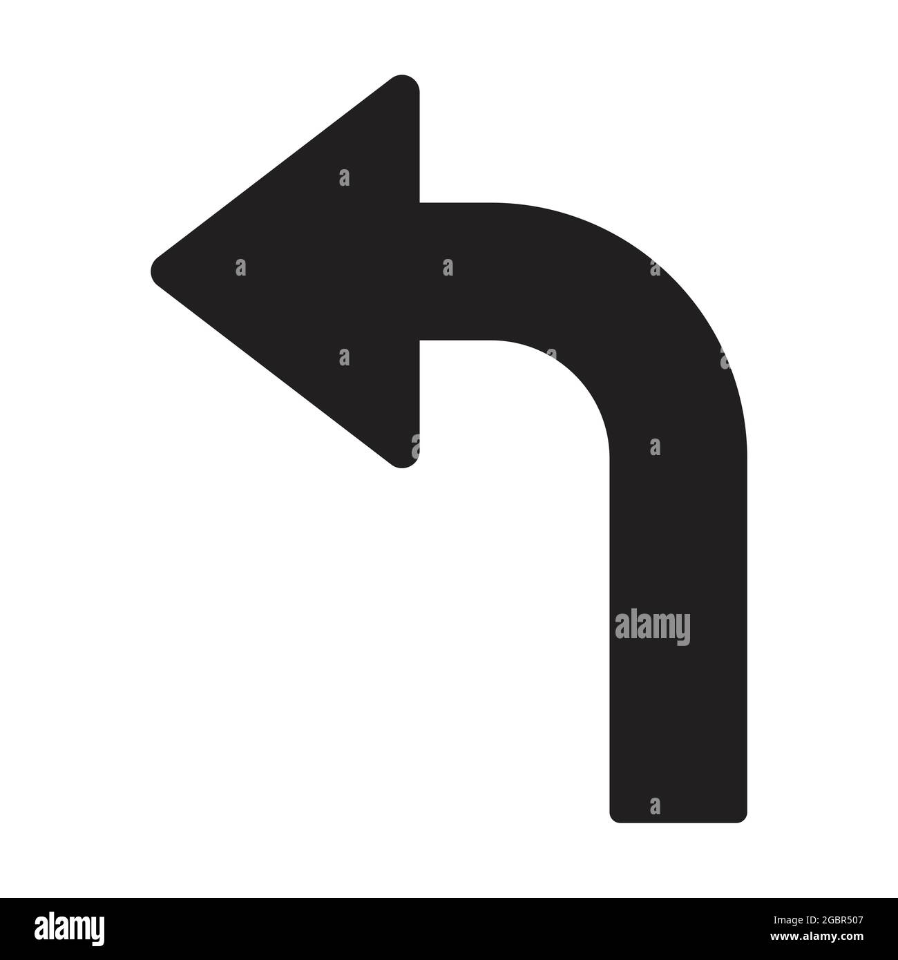 Drehen Sie nach links Pfeil Symbol Vektor für Ihre Website-Design, Logo, App, UI. Illustration Stock Vektor