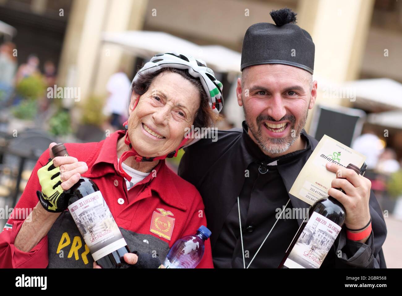 Italien, Region Toskana, Arezzo, 25. Juli 2021 : Fahrer des L'Ardita-Rennens. L'Ardita ist eine Radsportveranstaltung, die im Landkreis Arezzo, wi, stattfindet Stockfoto