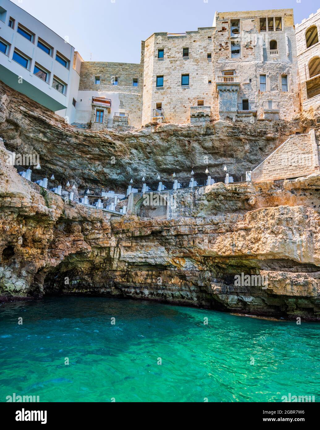 Polignano a Mare, Palazzese Höhle Stockfoto