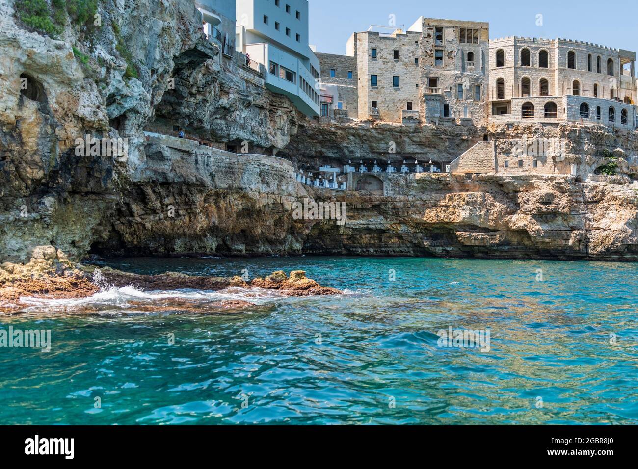 Polignano a Mare, Palazzese Höhle Stockfoto