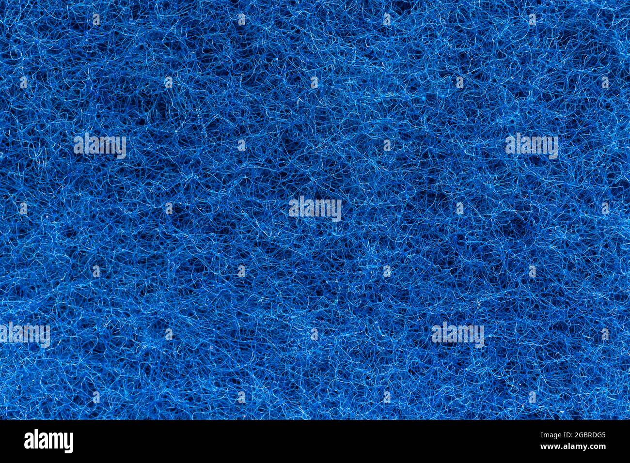 Blau Scheuerschwamm Schwamm Faser Textur Muster Hintergrund Stockfoto