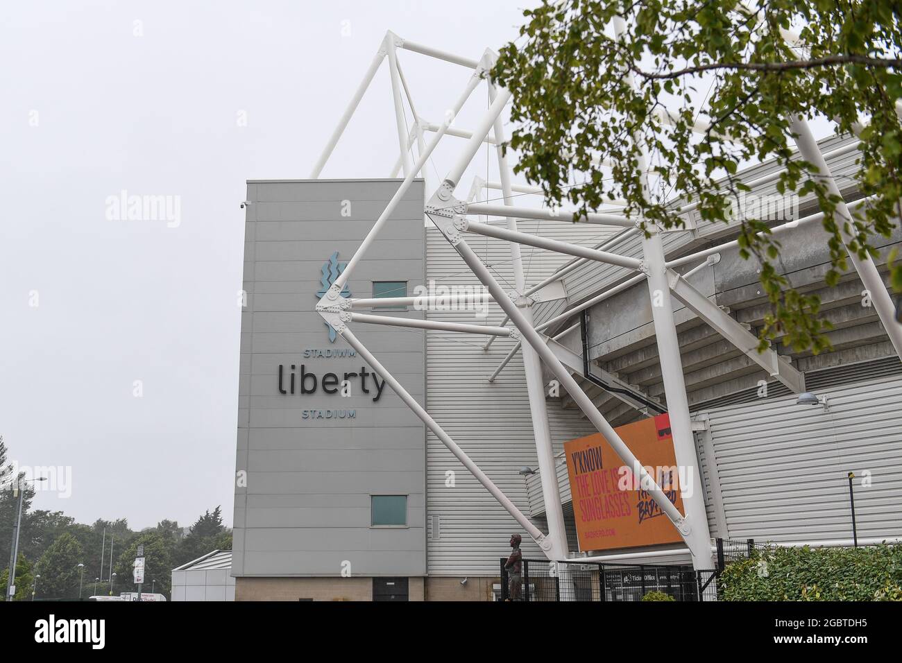 Gesamtansicht des Liberty Stadions, Heimstadion des Swansea City Football Club. Stockfoto