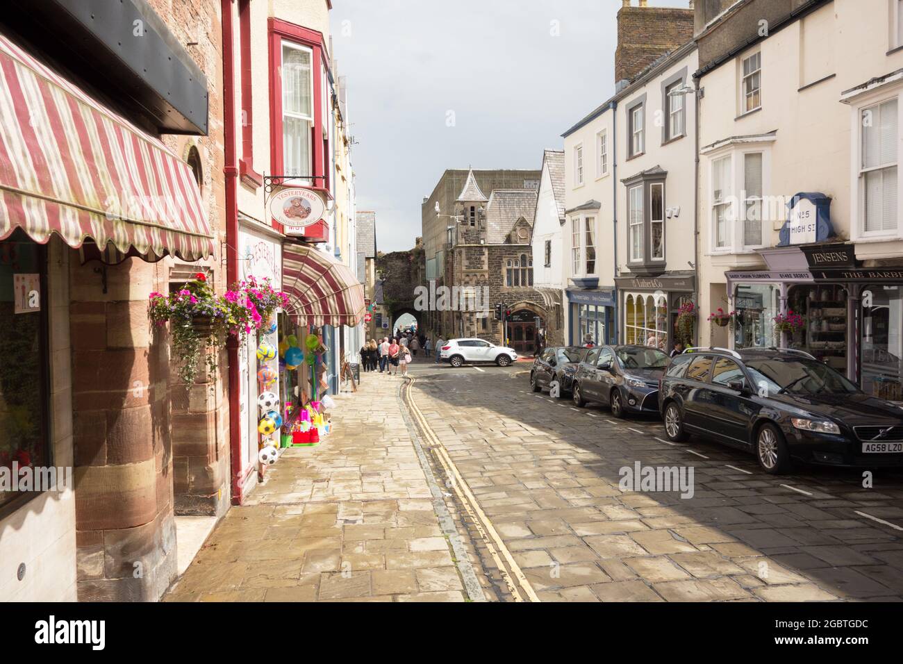 High Street in Conwy North wales, Großbritannien Stockfoto