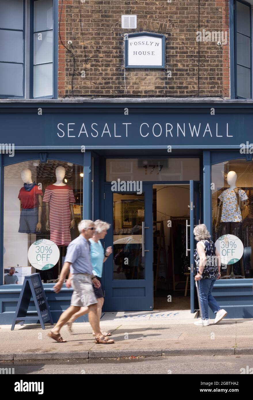 SeaSalt Cornwall Fashion Store, Außenansicht, Aldeburgh Suffolk UK Stockfoto