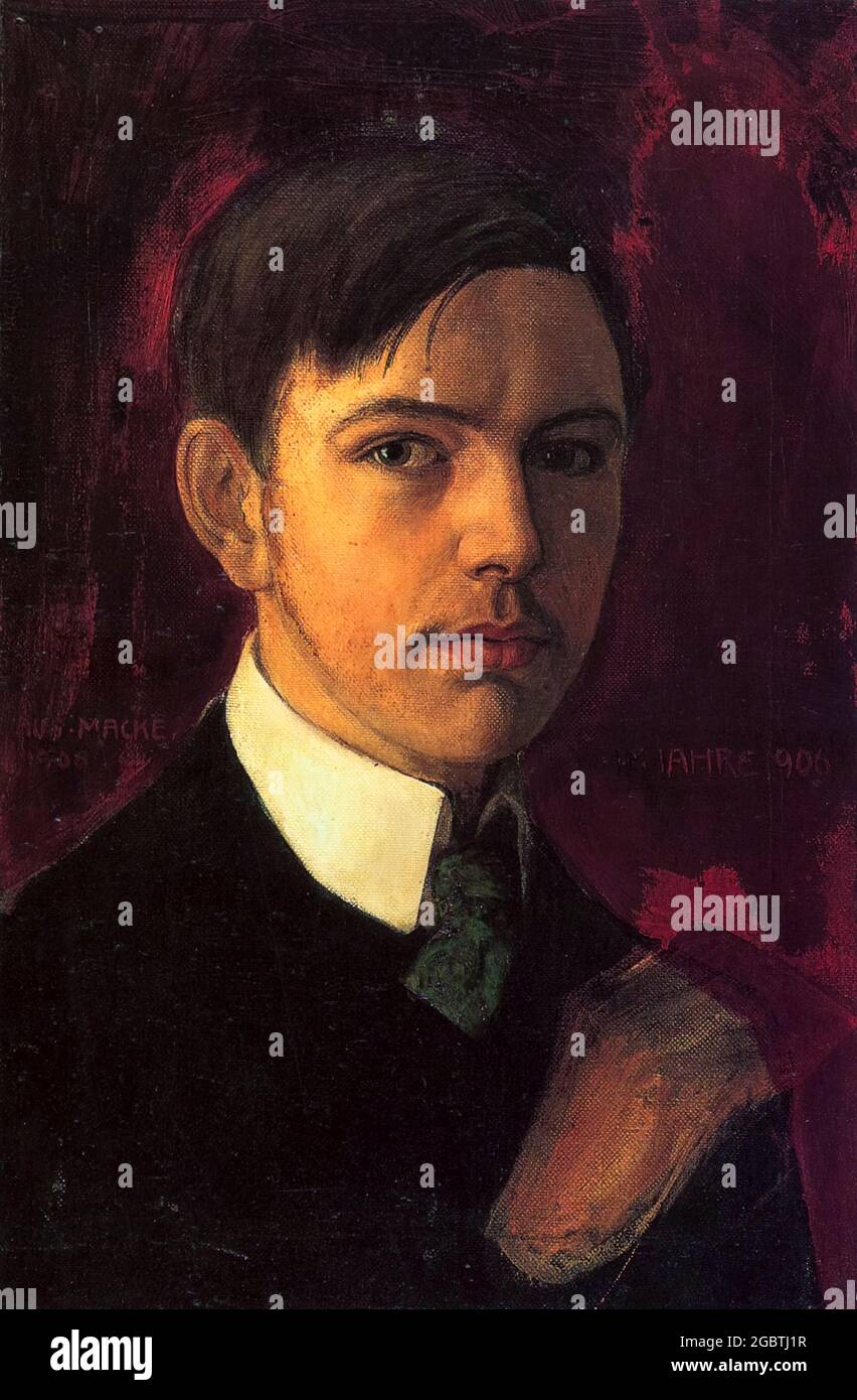 August Macke, Selbstportrait, Malerei, 1906 Stockfoto