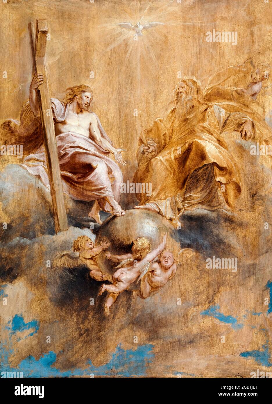 Die Heilige Dreifaltigkeit, Gemälde von Peter Paul Rubens, 1616-1617 Stockfoto