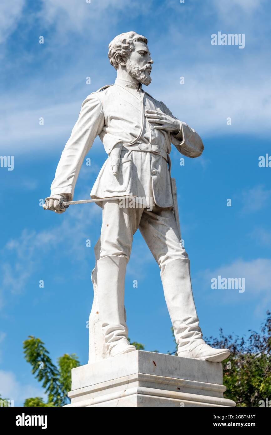 Statue Denkmal Skulptur Julio Grave de Peralta, Holguin City Kuba 2016 Stockfoto