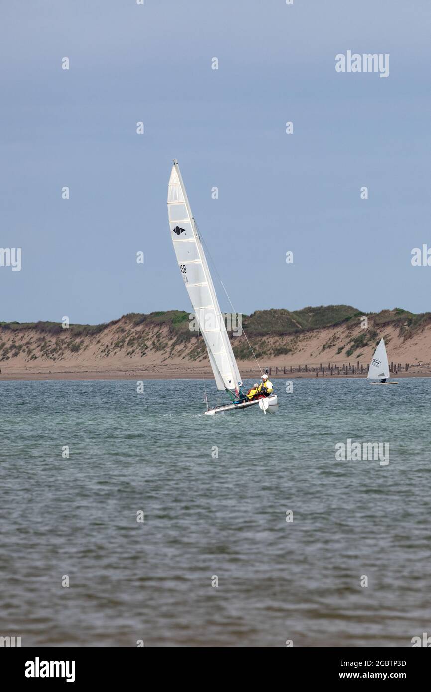 Regatta-Yacht-Rennen in North Devon Stockfoto