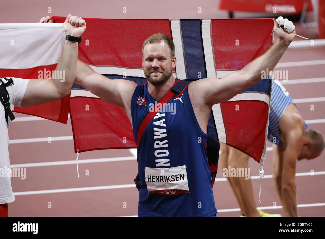 HENRIKSEN Eivind (NOR) Silbermedaille während der Olympischen Spiele Tokio 2020, Männer-Hammerwurf-Finale am 4. August 2021 im Olympiastadion in Tokio, Japan - Foto Yuya Nagase / Foto Kishimoto / DPPI Stockfoto