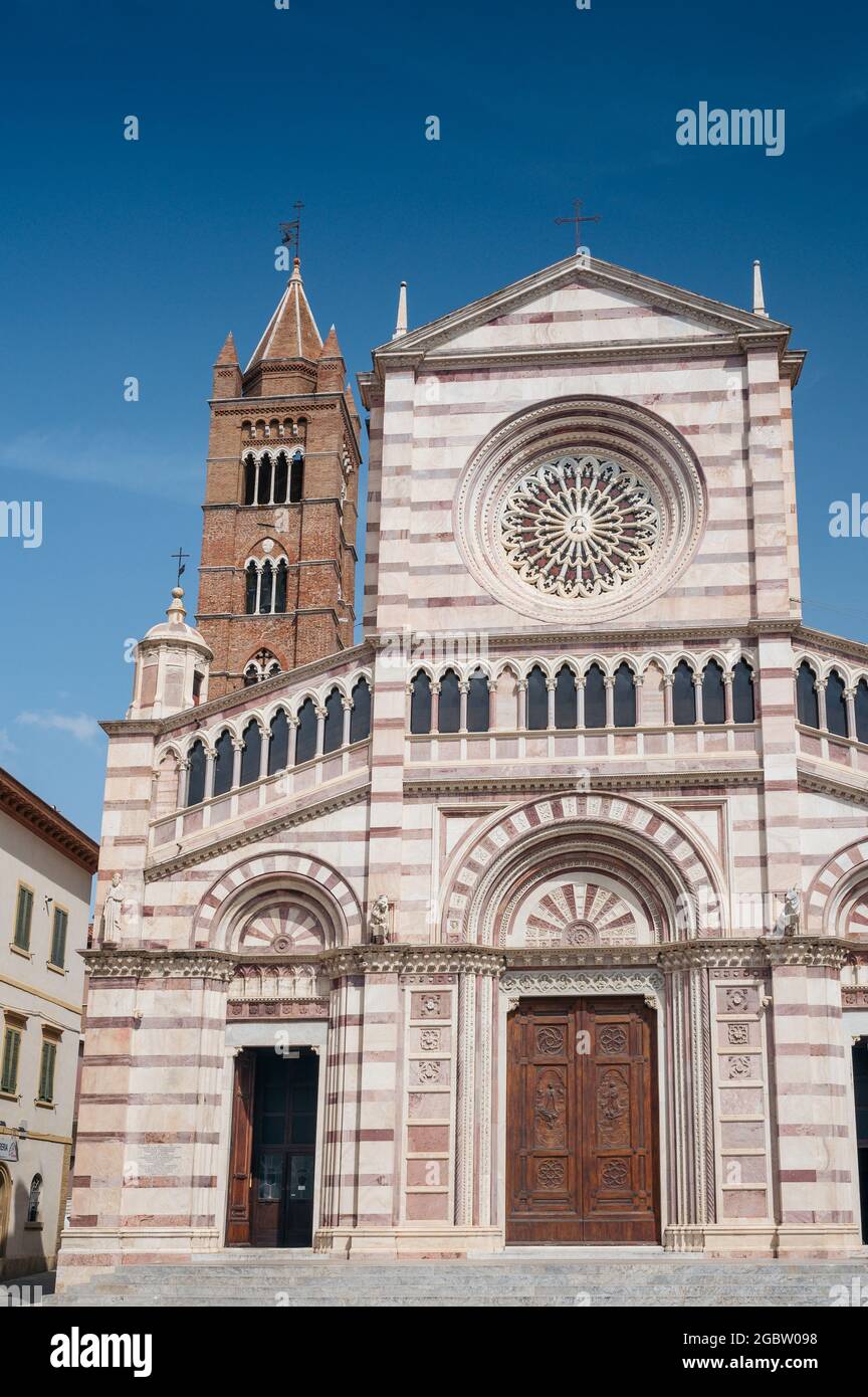 Kathedrale von San Lorenzo, (Duomo di San Lorenzo) in Grosseto, Toskana Stockfoto