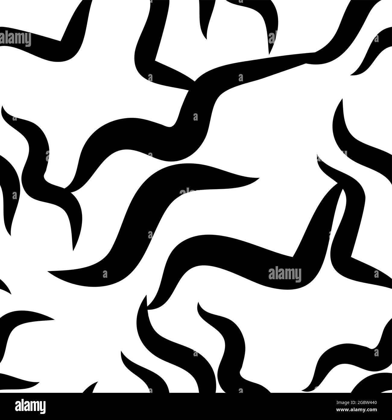 Zebra Stripes schwarz-weißes Muster. Nahtlos Stock Vektor