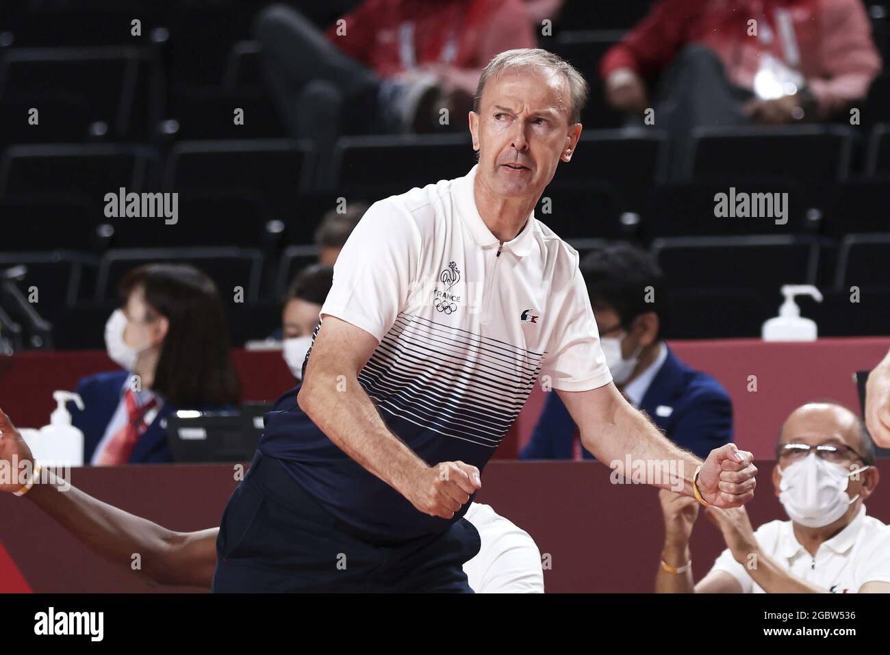 Vincent COLLET (C) aus Frankreich während der Olympischen Spiele Tokio 2020, Basketball-Halbfinale, Frankreich - Slowenien, am 5. August 2021 in der Saitama Super Arena in Tokio, Japan - Foto Ann-Dee Lamour / CDP MEDIA / DPPI Stockfoto