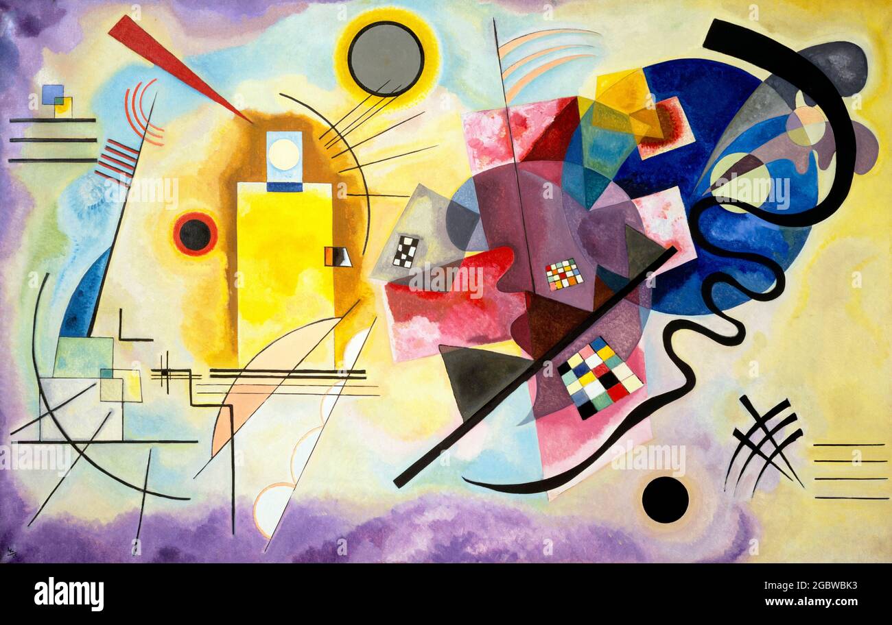 Kandinsky Malerei. 'Gelb-Rot-Blau (Gelb-Rot-Blau)' von Wassily Kandinsky (1866-1944), Öl auf Leinwand, 1925 Stockfoto