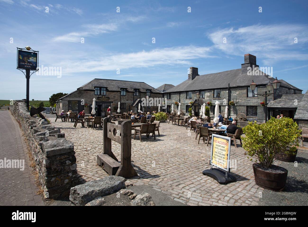 Jamaica Inn Pub and Hotel in Bolventor, Bodmin Moor, Cornwall, England, Großbritannien, An einem Sommertag Stockfoto