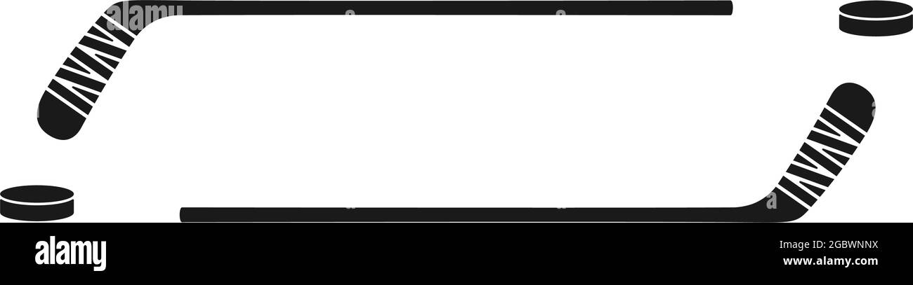 Eishockey-Namensschild oder -Aufkleber im Vektorsymbol Stock Vektor