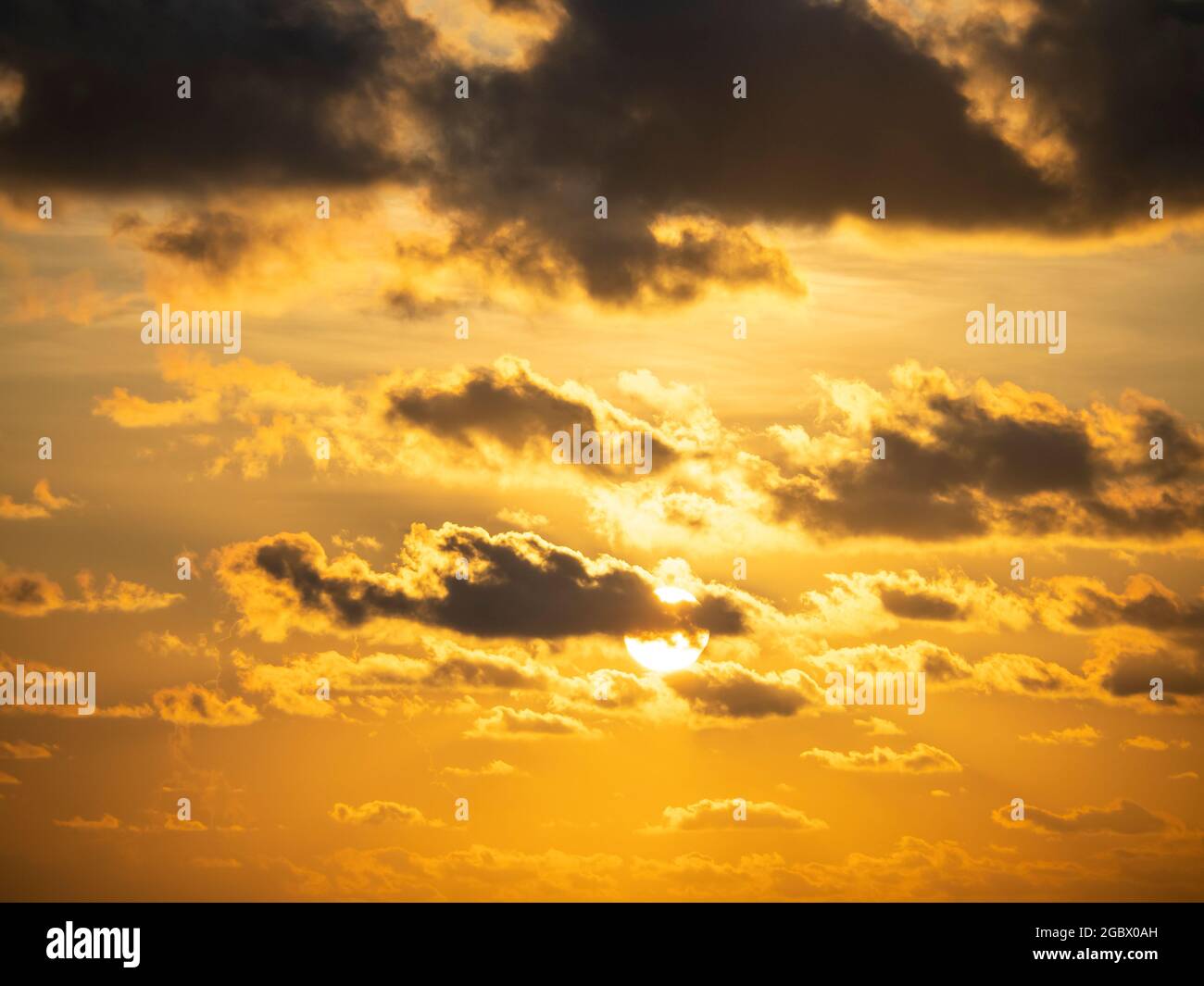 Sonnenuntergang über dem Golf von Mexiko vom Nokomis Beach in Nokimis Florida USA Stockfoto