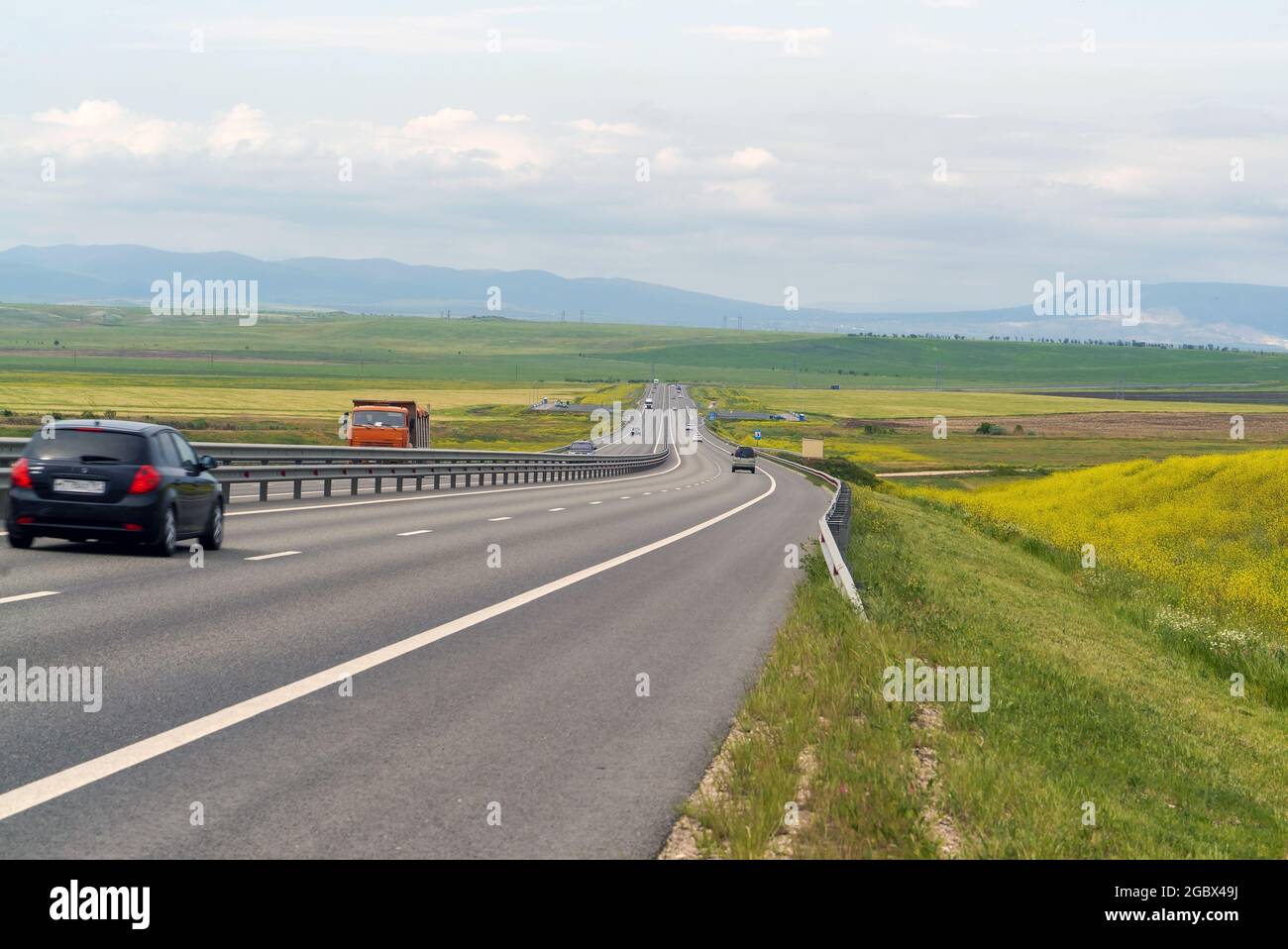 Autobahn Tawrida, P260, in Richtung Belogorsk Republik der Krim Stockfoto