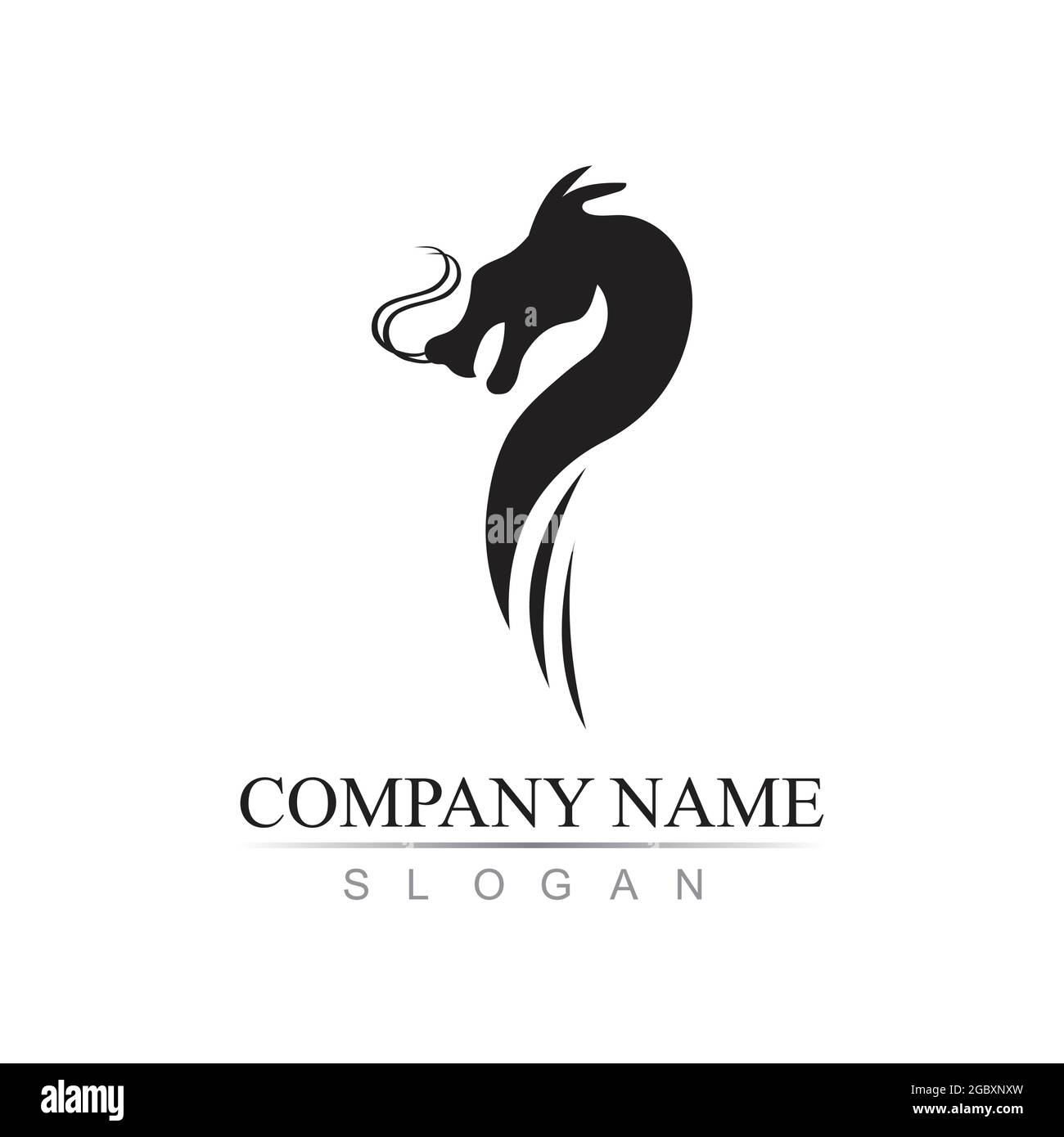 Dragon Symbol Vector Illustration Design logo Vorlage Stock Vektor