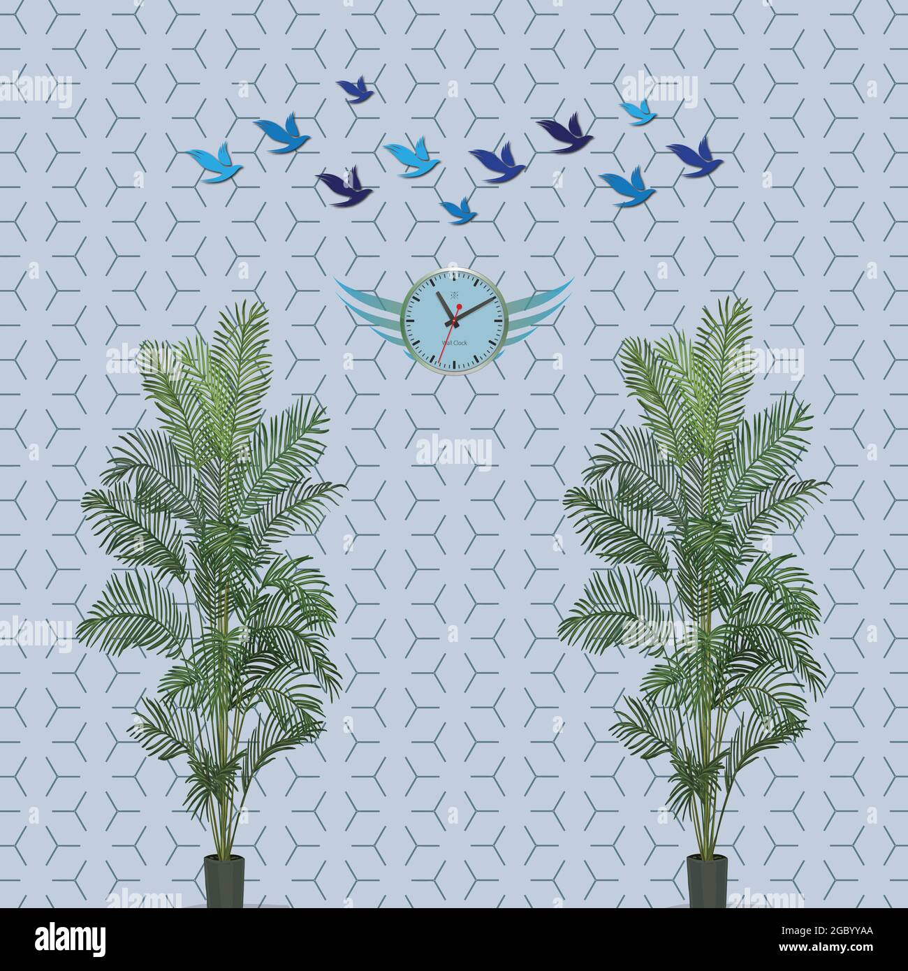 Fliegende Vögel Hintergrund Stockfoto