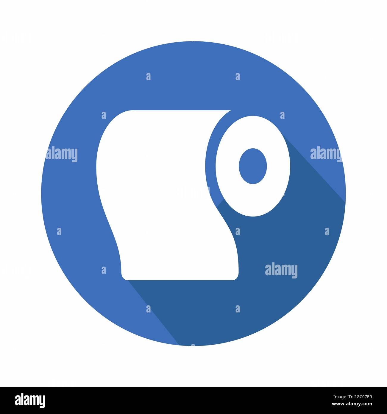 Vektorgrafik von Tissue Roll - Flat Style - einfache Illustration. Bearbeitbare Kontur. Design template vector.outline style Design.Vector Grafik illustrative Stock Vektor