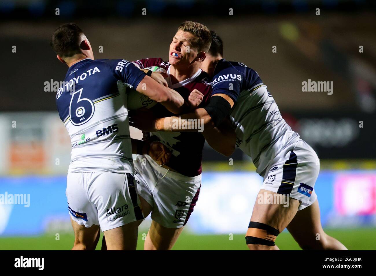 Sydney Australien 11 Juni Reuben Garrick Von Den Sea Eagles Wird Am 11 Juni 2021 Im Brookvale Oval In Sydney Australien Wahrend Der 14 Nrl Runde Zwischen Den Manly Sea Eagles Und