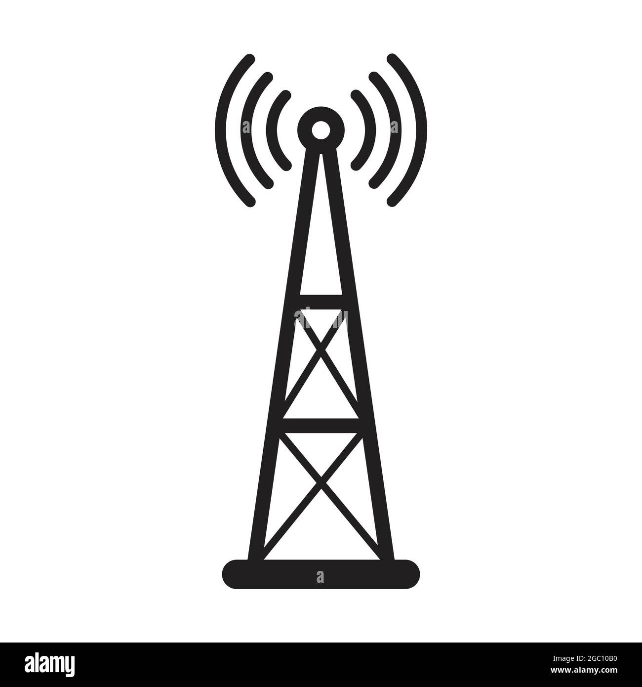 Broadcast, Sender Antenne Icon Vektor für Ihr Web-Design, Logo, Infografik, UI. Illustration Stock Vektor