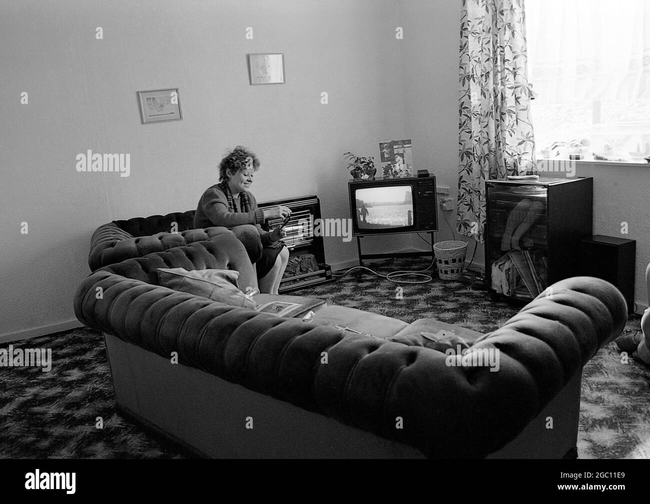 Crabtree Farm Estate, Nottingham, Großbritannien 1988 Stockfoto