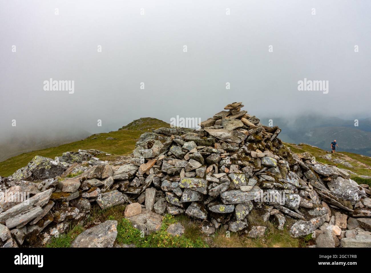 Gipfelsturm des Munro-Bergs Beinn Dubhchraig bei Tyndrum, bei Stirling, Schottland, im Loch Lomond und Trossachs National Park Stockfoto