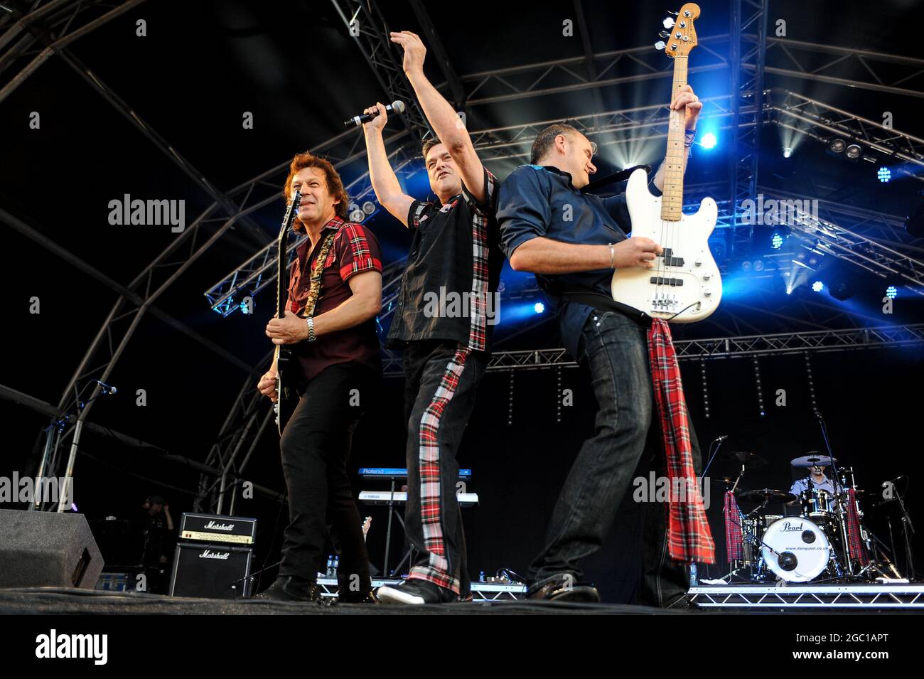 Bay City Rollers, die live im Lets Rock Leeds der 80er Jahre zu sehen sind Stockfoto