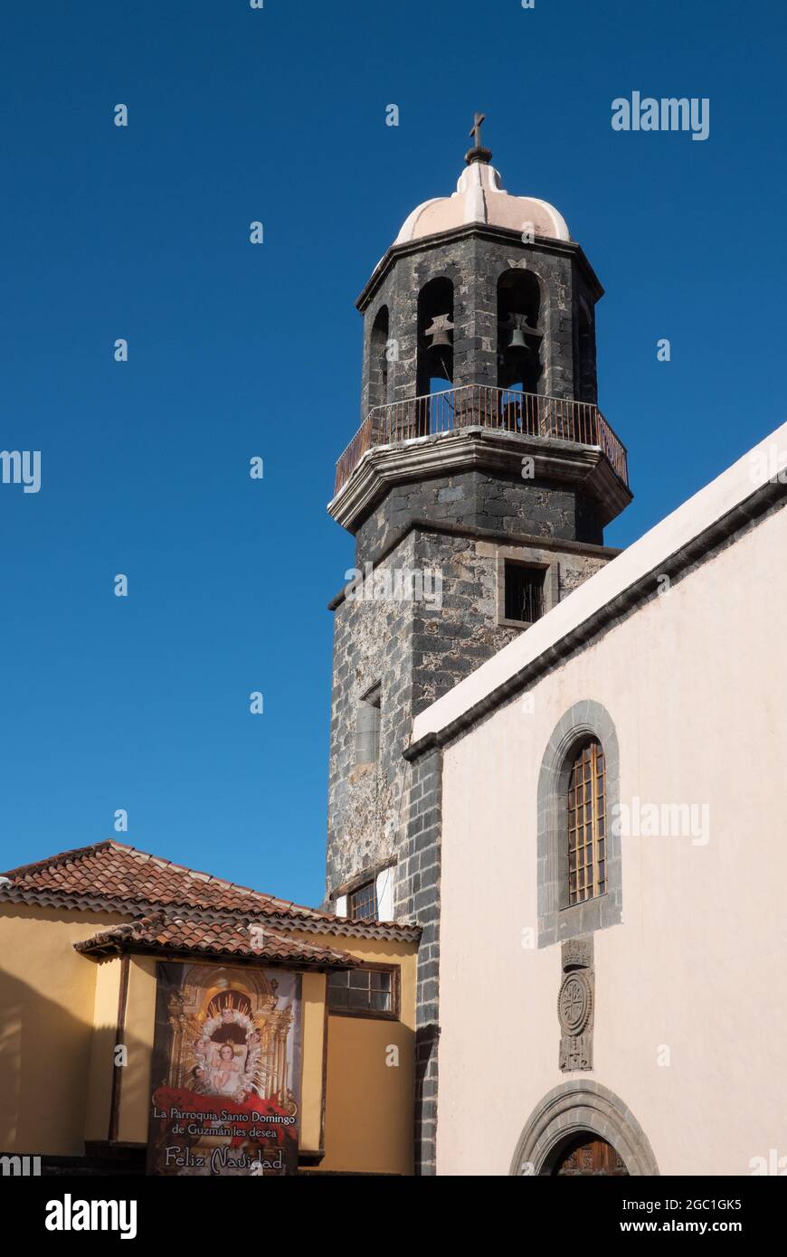 La Orotava, Teneriffa, Spanien-01 Januar 2020, Altstadt, Santo Domingo Kirche, Kanarische Inseln, Spanien Stockfoto