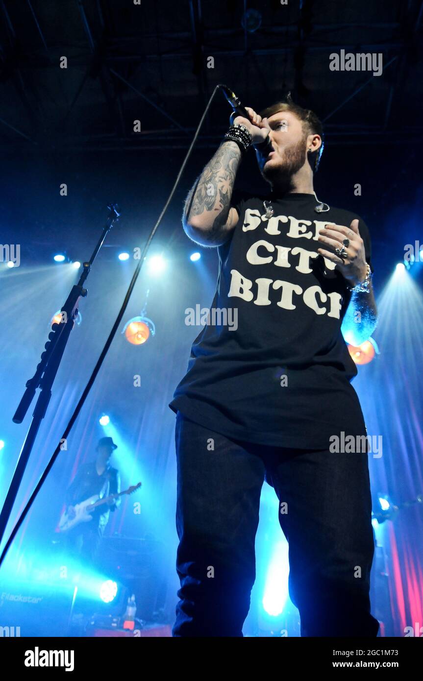 James Arthur beim Auftritt im Rathaus von Sheffield Stockfoto