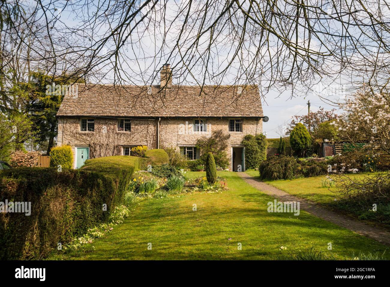 Cotswold Village in Beverston, Gloucestershire, Großbritannien Stockfoto