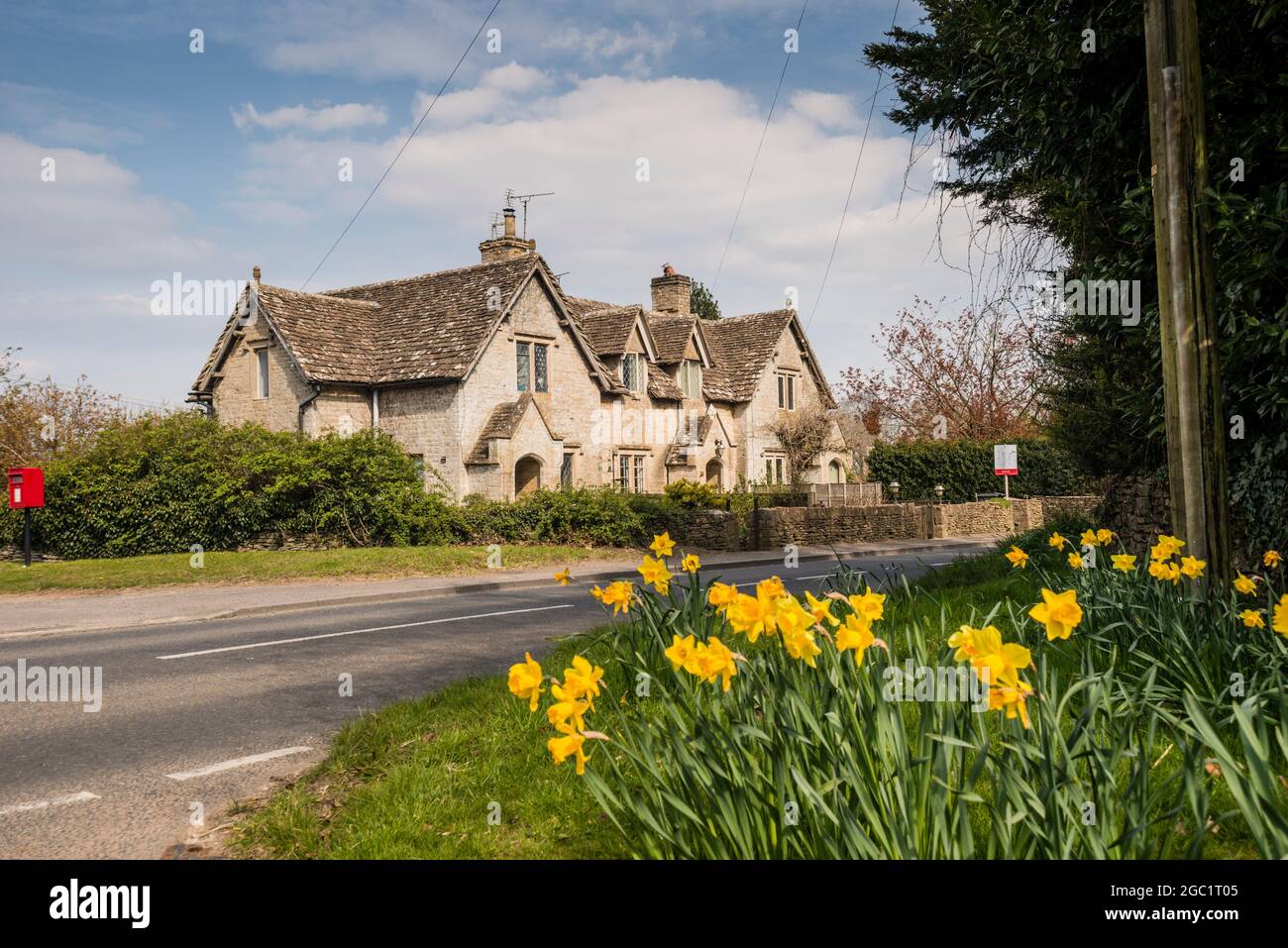 Cotswold Village in Beverston, Gloucestershire, Großbritannien Stockfoto